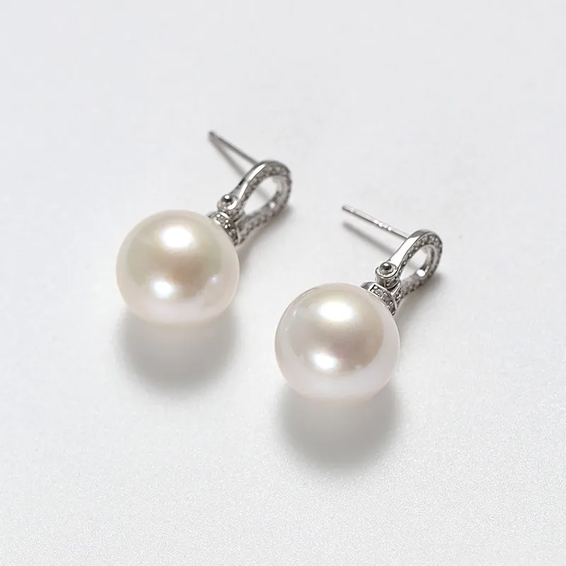 DARA Freshwater Pearl Stud Earrings Women's-2
