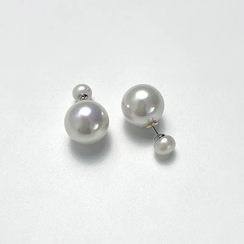 DARA Pearl Stud Earrings Women's-2