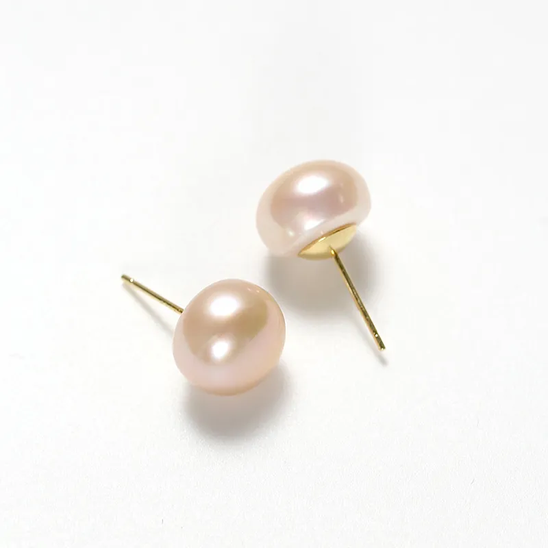 DARA Freshwater Pearl Stud Earrings Women's-1