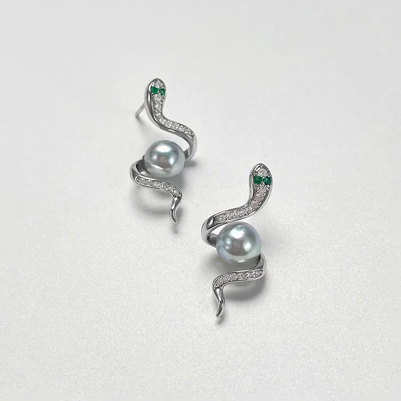DARA Pearl Stud Earrings Women's-1