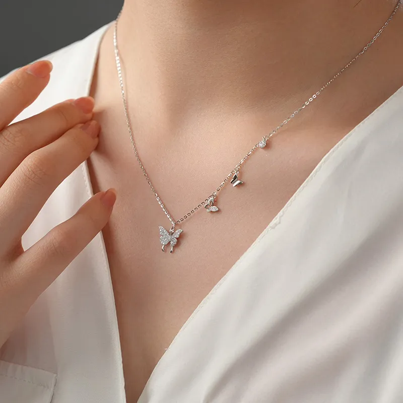DARA S925 Silver Necklaces Women's-4