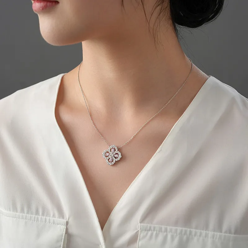 DARA 925 Sterling Silver Necklaces Women's-5