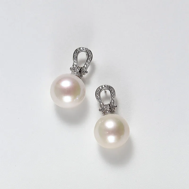 DARA Freshwater Pearl Stud Earrings Women's-1