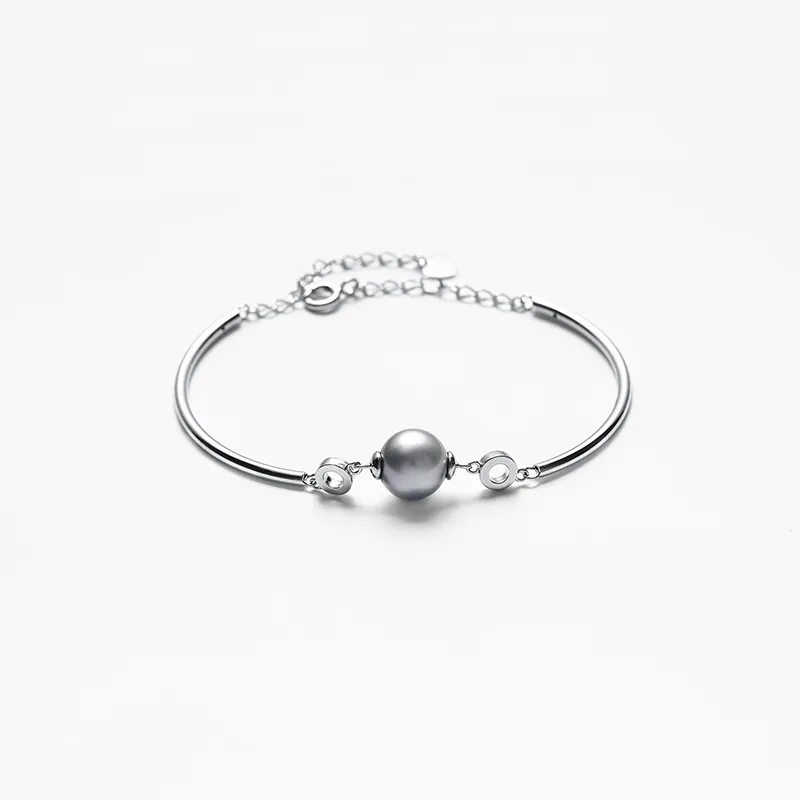 DARA Saltwater Pearl Bracelets Women's Platinum Gray-1