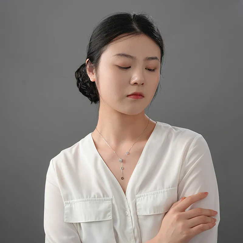 DARA S925 Silver Necklaces Women's-5