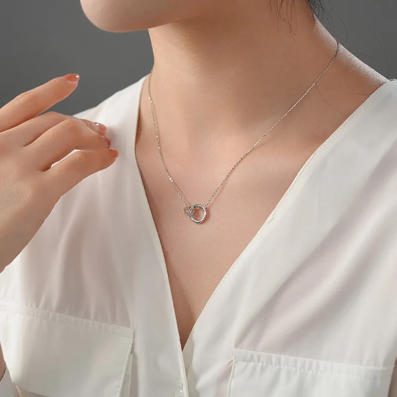 DARA 925 Sterling Silver Necklaces Women's-3