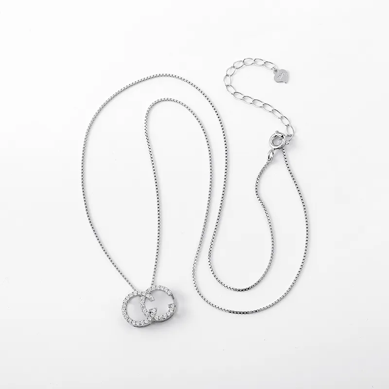 DARA S925 Silver Necklaces Women's-2