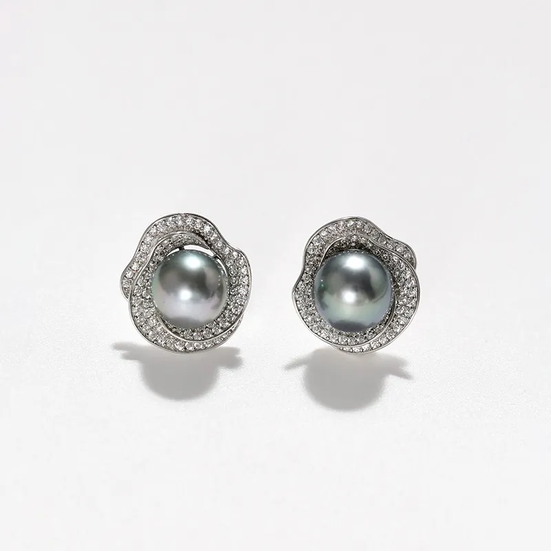 DARA Saltwater Pearl Stud Earrings Women's-4