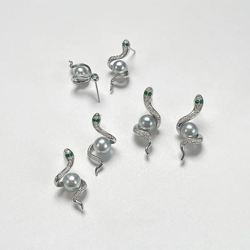 DARA Pearl Stud Earrings Women's-3