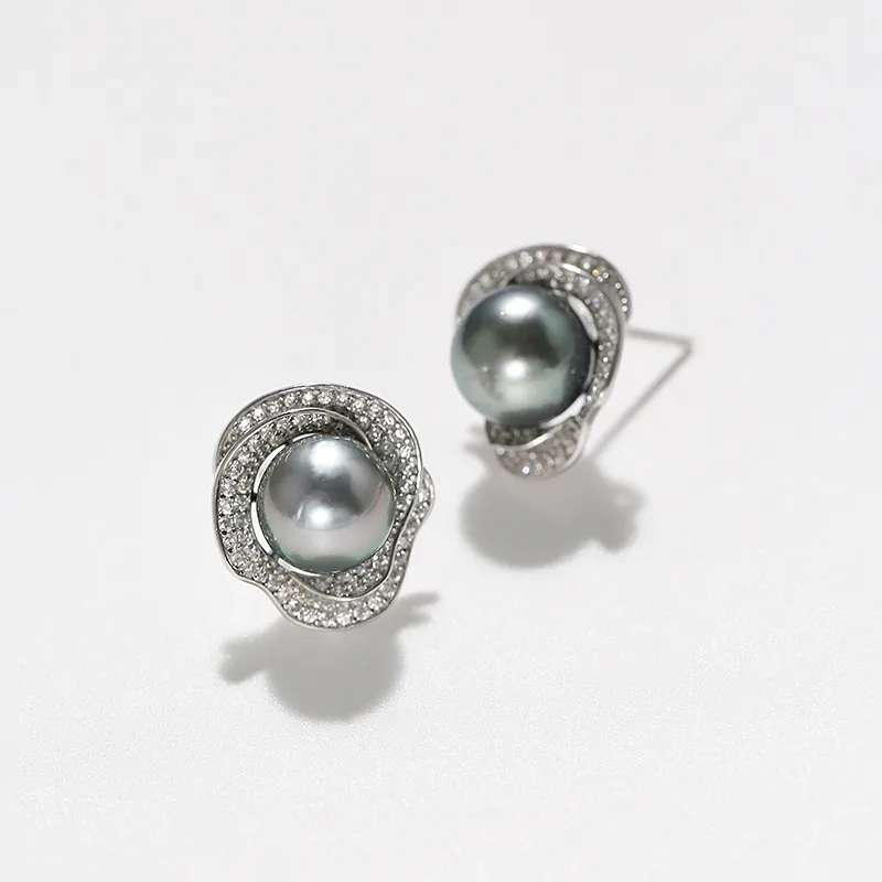 DARA Saltwater Pearl Stud Earrings Women's-3