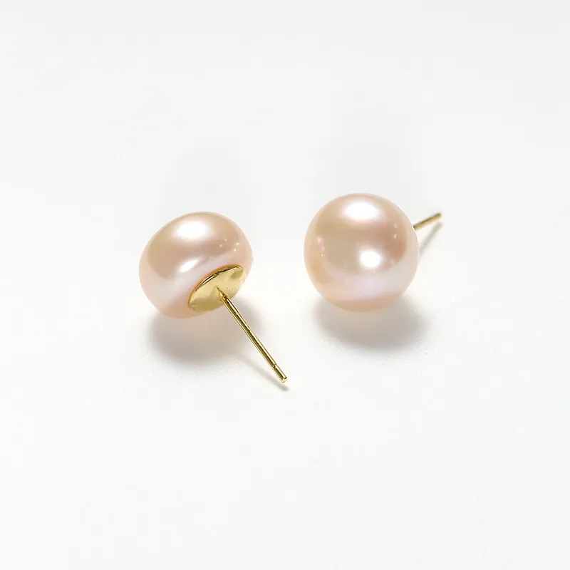DARA Freshwater Pearl Stud Earrings Women's-3