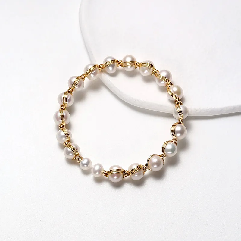 DARA Freshwater Pearl Bangles Women's-3