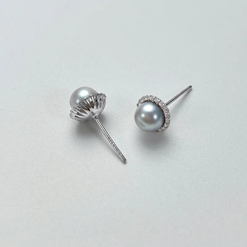 DARA Pearl Stud Earrings Women's-2