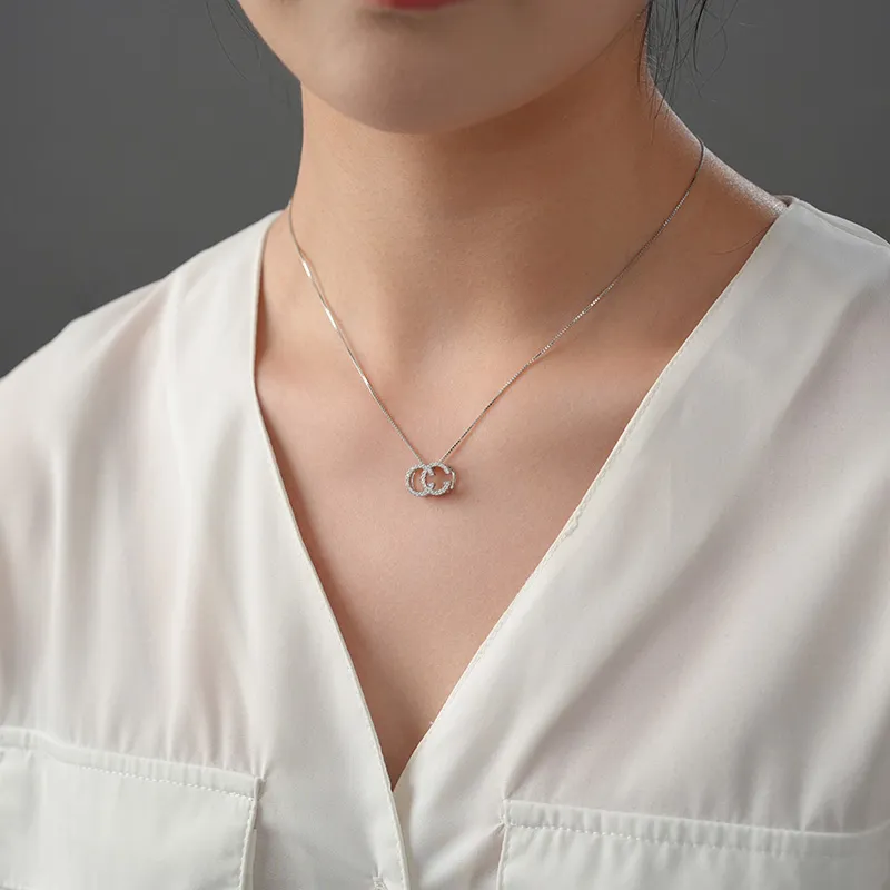 DARA S925 Silver Necklaces Women's-4