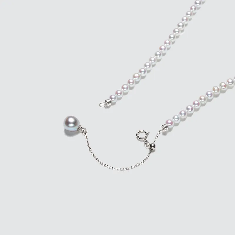 DARA Saltwater Pearl 3 4mm Freshwater Seed Bead Necklace With Tassel Women's-2