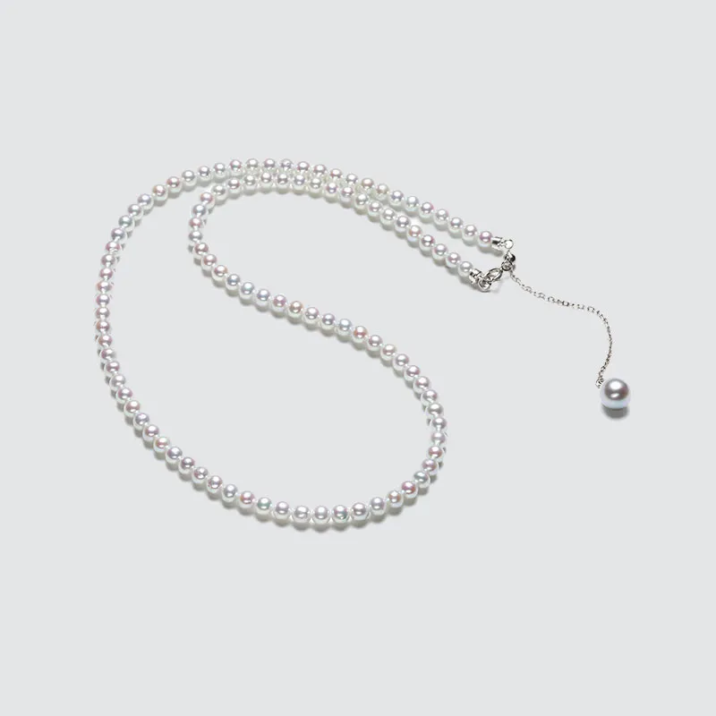 DARA Saltwater Pearl 3 4mm Freshwater Seed Bead Necklace With Tassel Women's-1