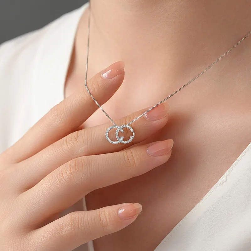 DARA S925 Silver Necklaces Women's-3