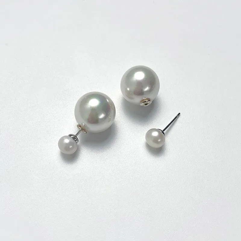 DARA Pearl Stud Earrings Women's-3
