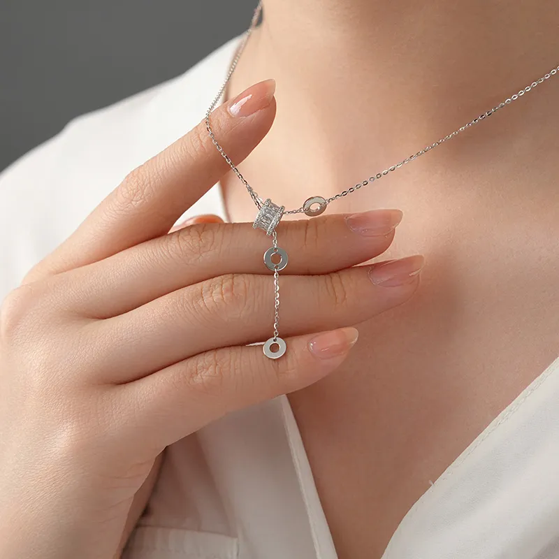 DARA S925 Silver Necklaces Women's-2