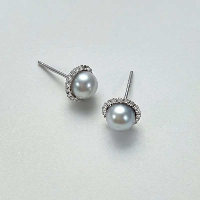 DARA Pearl Stud Earrings Women's-1