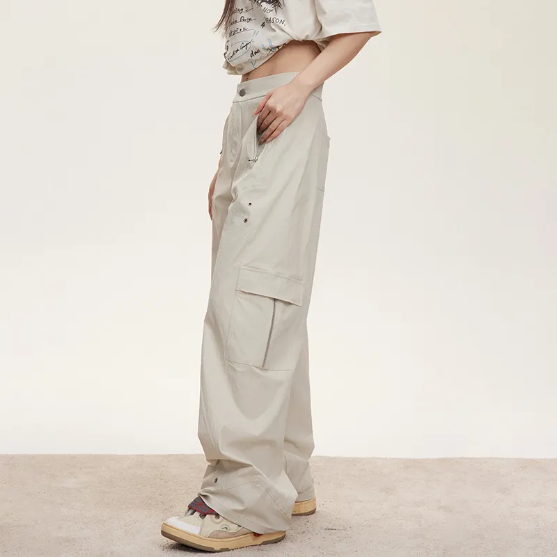BANDITK GANGN Casual Pants Unisex Ecru-5