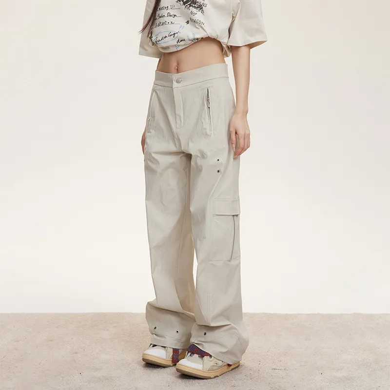 BANDITK GANGN Casual Pants Unisex Ecru-6