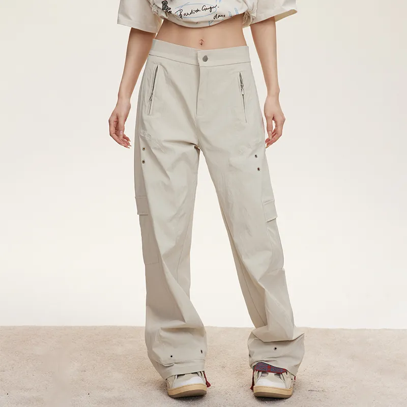 BANDITK GANGN Casual Pants Unisex Ecru-4