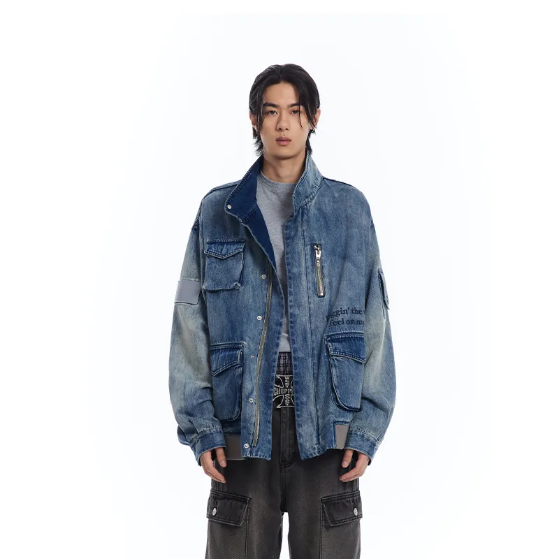BANDITK GANGN Denim Jacket Unisex Sky Blue-4