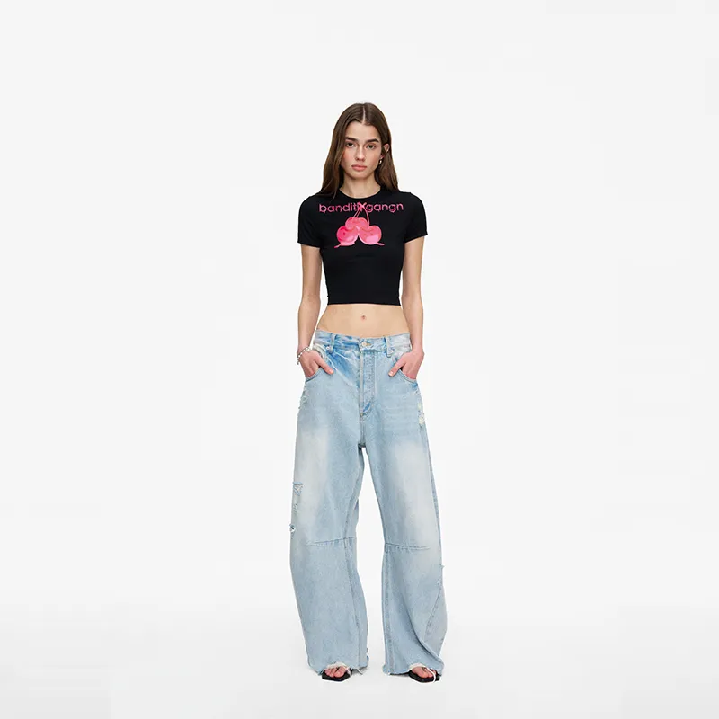 BANDITK GANGN Jeans Unisex White-4