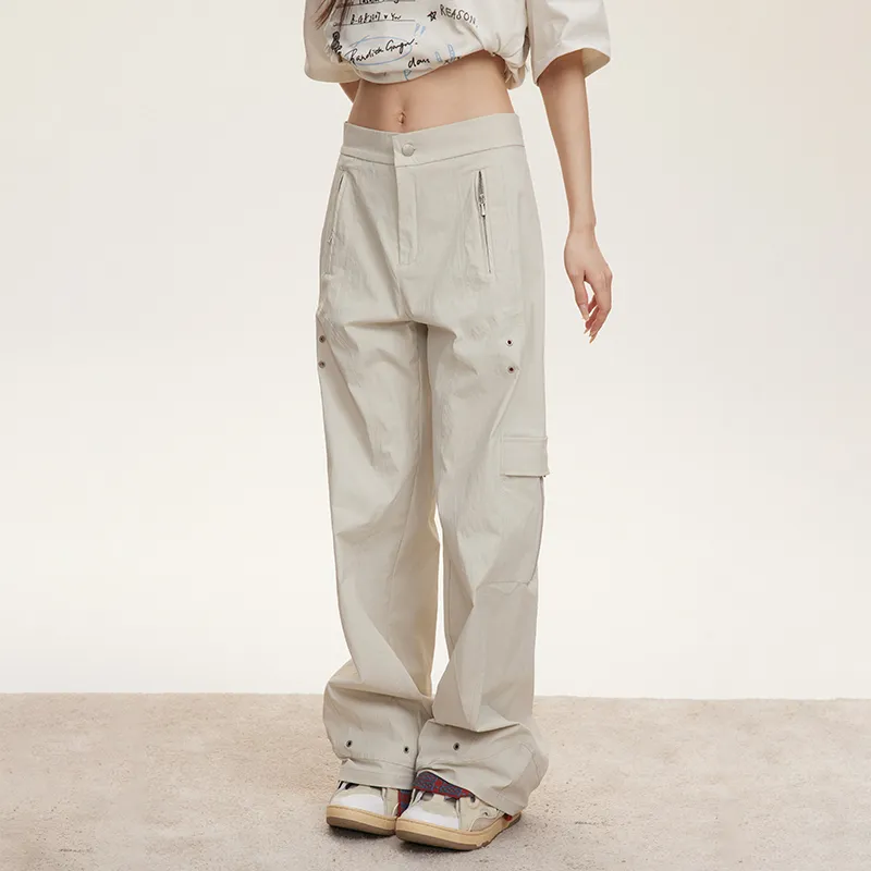BANDITK GANGN Casual Pants Unisex Ecru-3