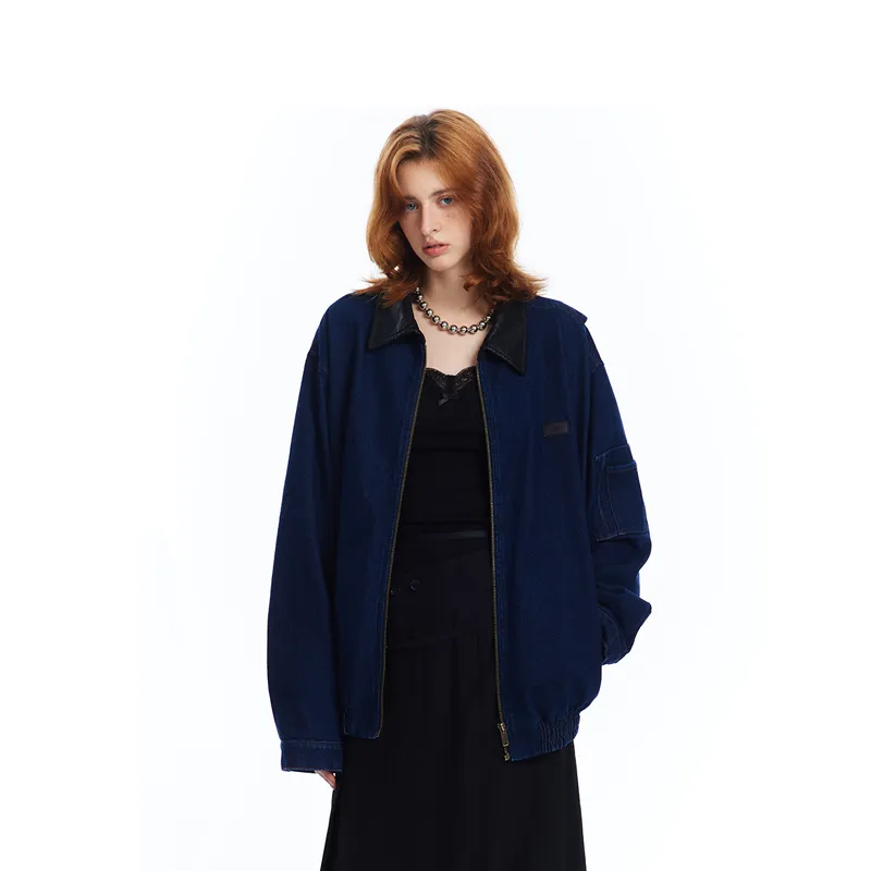 BANDITK GANGN Denim Jacket Unisex Navy Blue-4