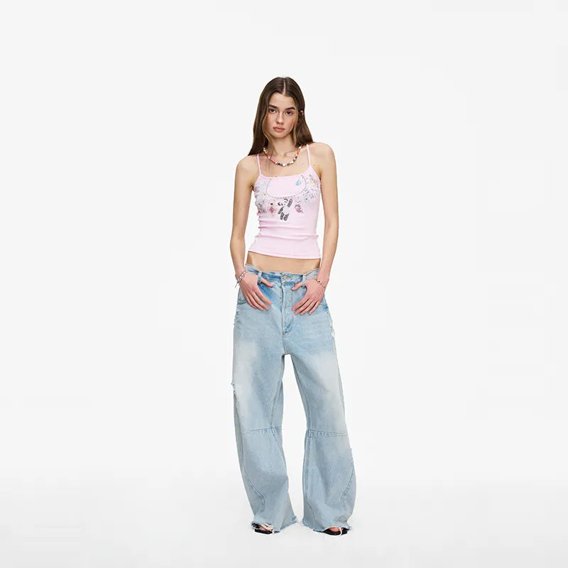 BANDITK GANGN Jeans Unisex White-5