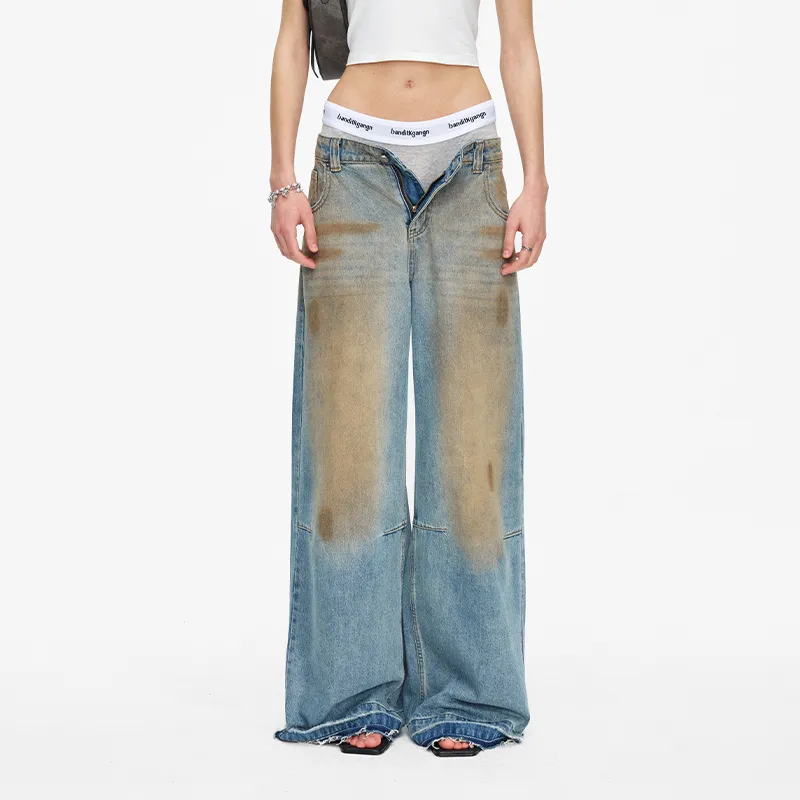 BANDITK GANGN Jeans Unisex Light Blue-2