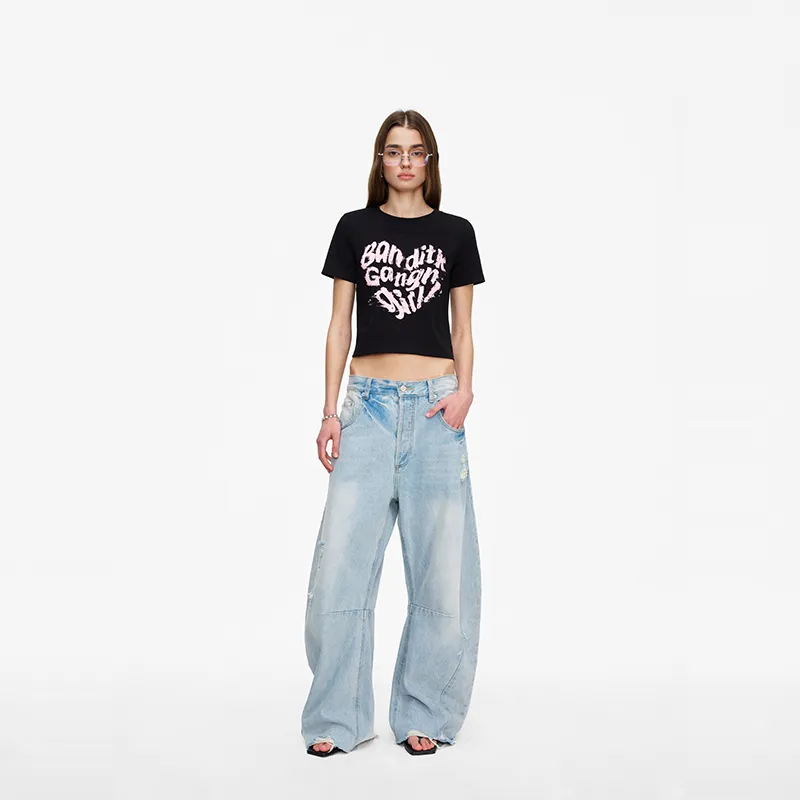 BANDITK GANGN Jeans Unisex White-3