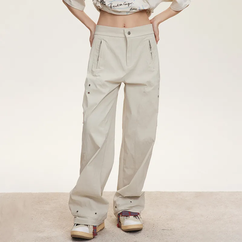 BANDITK GANGN Casual Pants Unisex Ecru-2