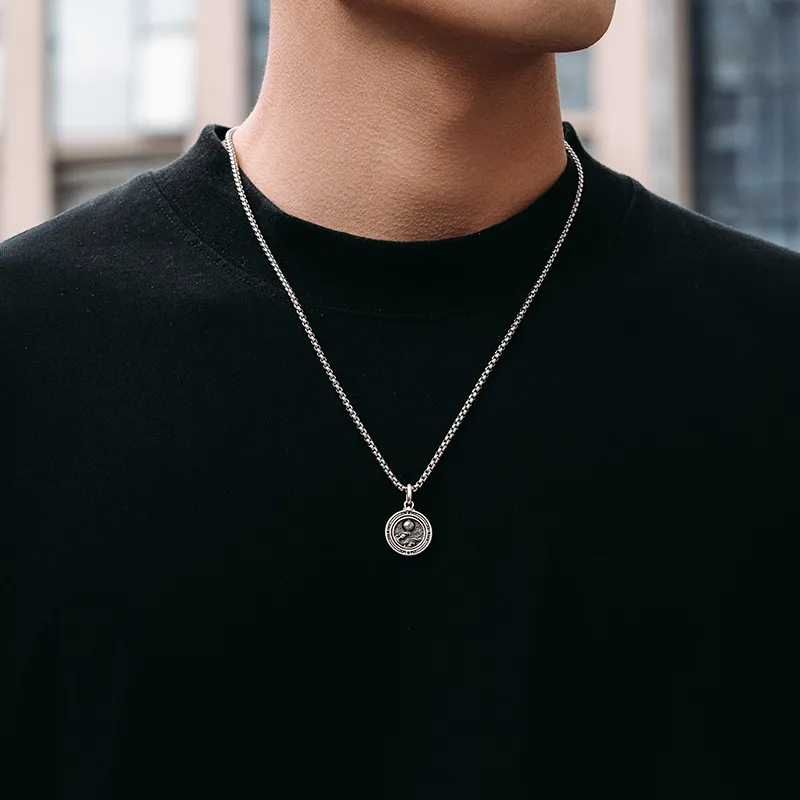 MYSH 925 Sterling Silver Necklaces Men's-2