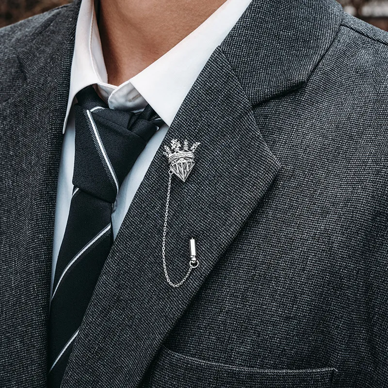 MYSH 925 Sterling Silver Brooches Men's-7
