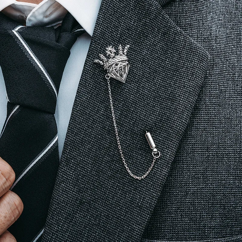 MYSH 925 Sterling Silver Brooches Men's-8
