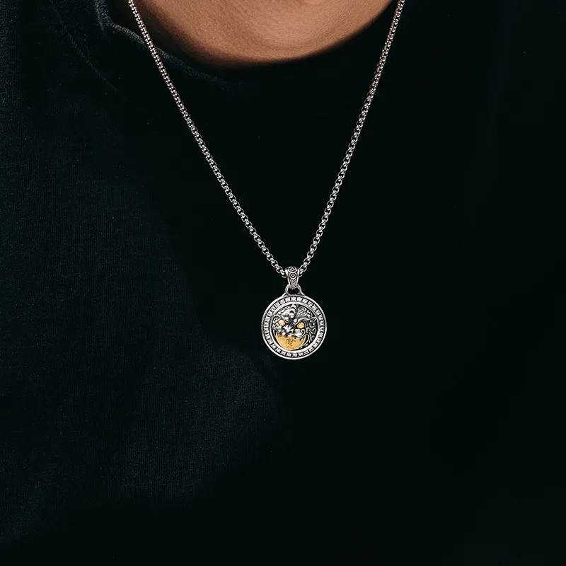 MYSH 925 Sterling Silver Necklaces Men's-12