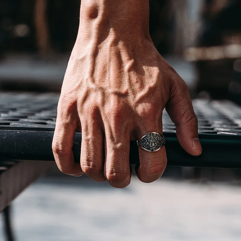 MYSH 925 Sterling Silver Rings Men's-4
