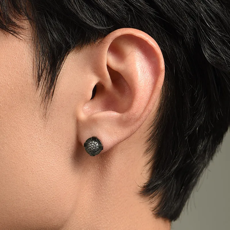 MYSH 925 Sterling Silver Stud Earrings Unisex-4