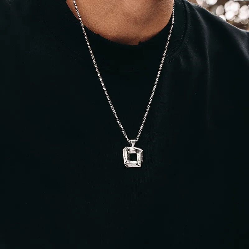 MYSH 925 Sterling Silver Necklaces Men's Silver-10