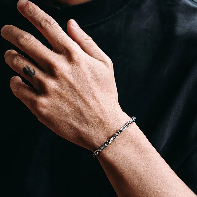 MYSH 925 Sterling Silver Bracelets Men's-7