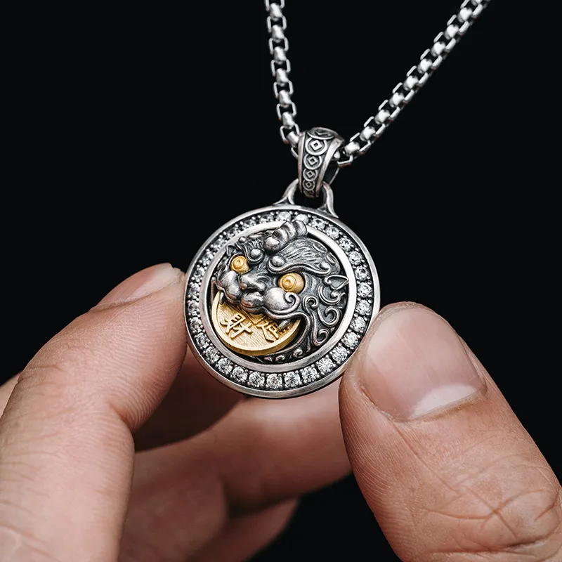 MYSH 925 Sterling Silver Necklaces Men's-4