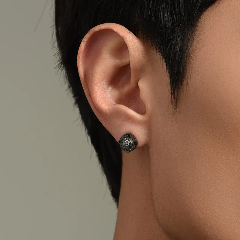 MYSH 925 Sterling Silver Stud Earrings Unisex-8