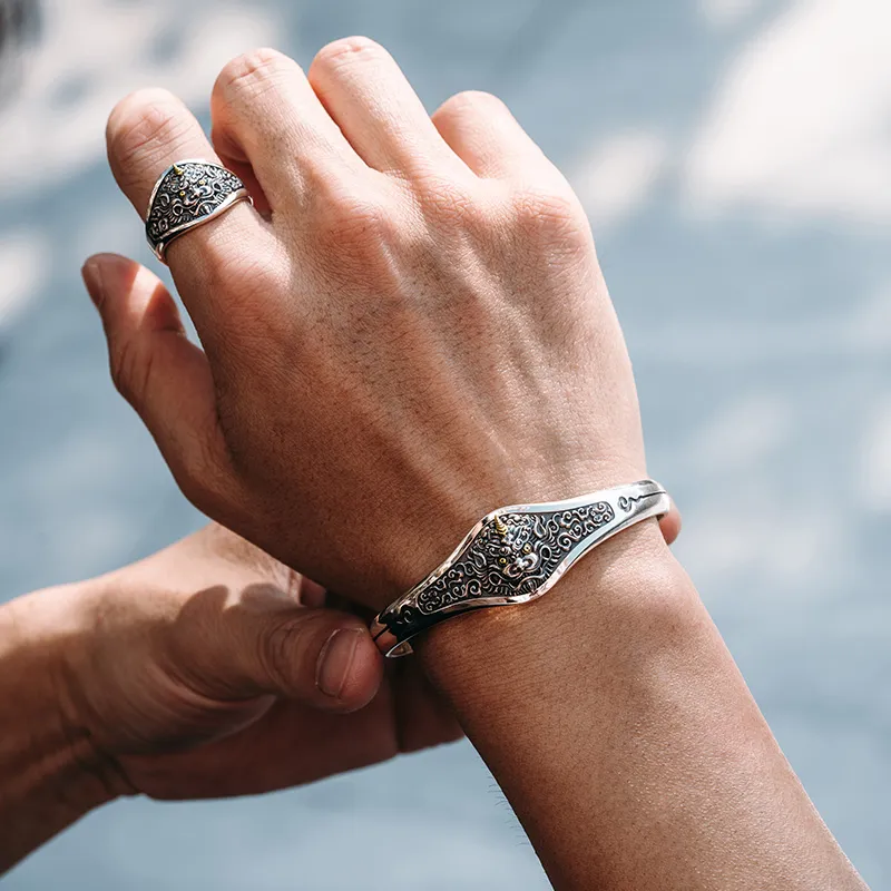 MYSH 925 Sterling Silver Rings Men's-7