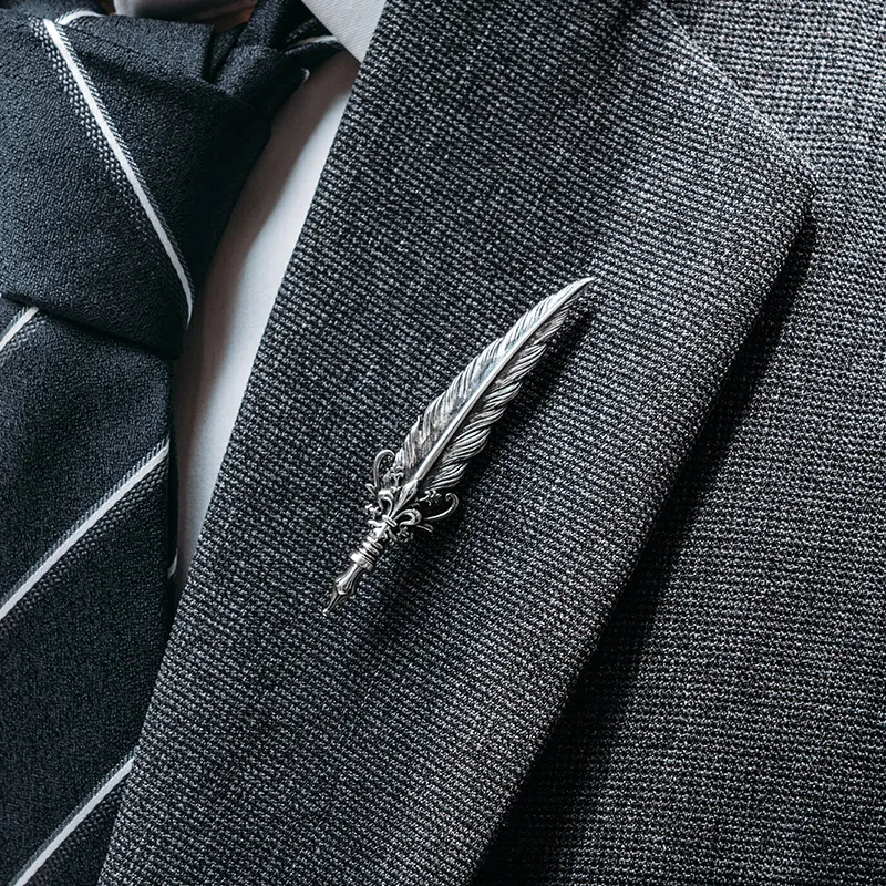 MYSH S925 Silver Brooches Men's-6