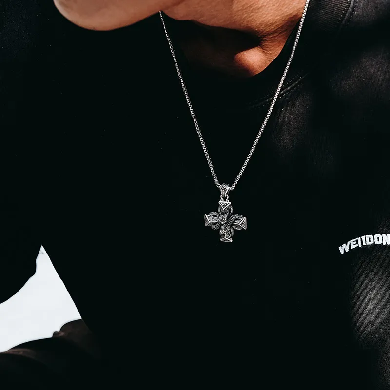 MYSH 925 Sterling Silver Necklaces Men's-12