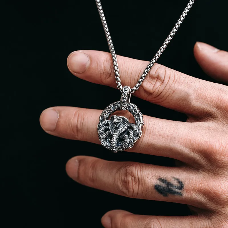 MYSH 925 Sterling Silver Necklaces Men's-13
