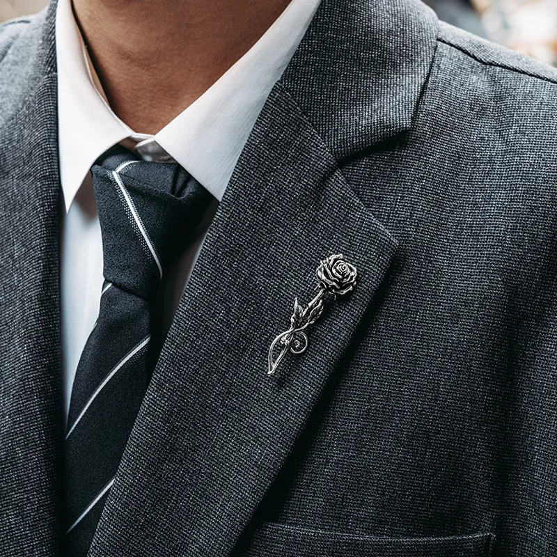 MYSH S925 Silver Brooches Men's-6